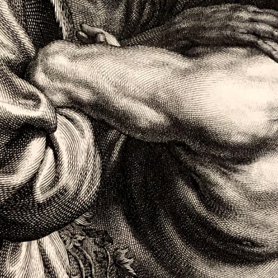 Schelte a Bolswert (nach Anthonis van Dyck), Der trunkene Silen, 2. Zustand, ca. 1635