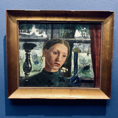 Paula Modersohn-Becker, Mädchenkopf vor einem Fenster, um 1902